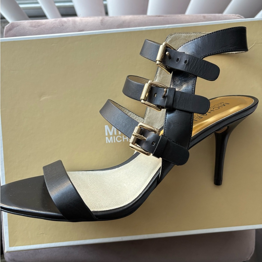 Michael Kors Black Beverly Sandals